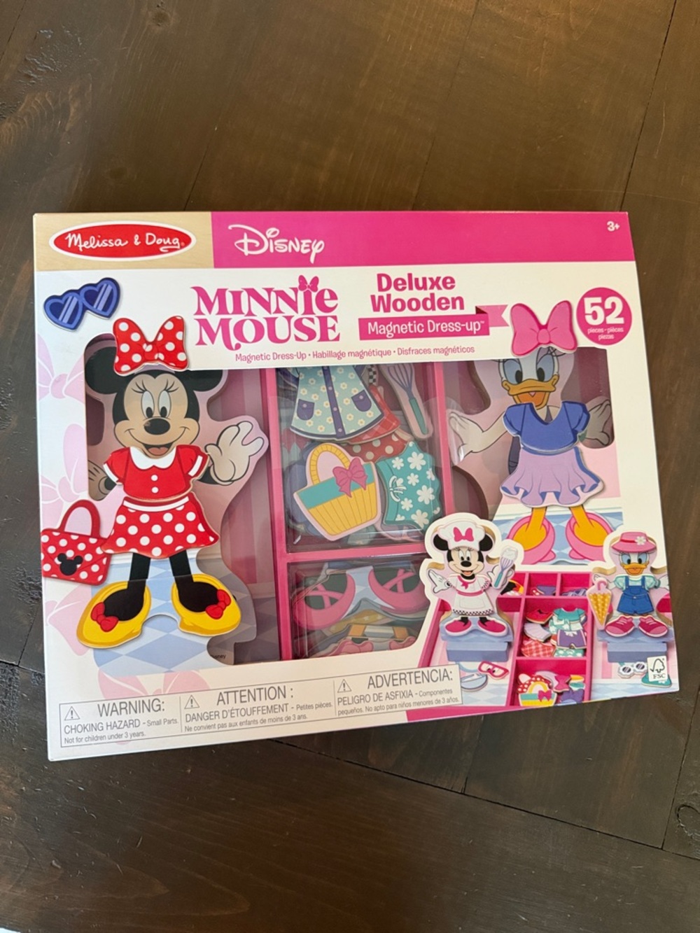 Melissa & Doug Disney Minnie Mouse & Daisy Deluxe Wooden Magnetic Dress Up New